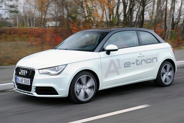 Im Audi A1 e-tron steckt ein ausgefeiltes Technikkonzept. Ein Paket Lithium-Ionen-Akkus stellt die Energie für den elektrischen Antrieb bereit. Foto: UnitedPictures/Auto-Reporter.NET